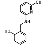 结构式 CAS# 104768-37-8, 2-{[(6-甲基-2-吡啶基)氨基]甲基}苯酚
