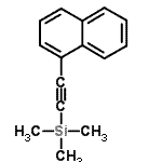 结构式 CAS# 104784-51-2, 三甲基(1-萘基乙炔基)硅烷