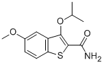 CAS#: 104796-05-6， 5-Methoxy-3-Propan-2-Yloxy-1-Benzothiophene-2-Carboxamide