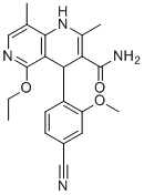 CAS#: 1050477-27-4， 4-(4-Cyano-2-methoxyphenyl)-5-ethoxy-2,8-dimethyl-1,4-dihydro-1,6-naphthyridine-3-carboxamide