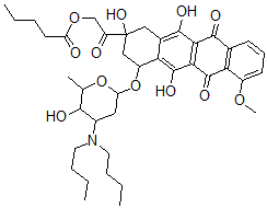 CAS#: 105192-72-1， [2-[4-[4-(Dibutylamino)-5-Hydroxy-6-Methyloxan-2-Yl]Oxy-2,5,12-Trihydroxy-7-Methoxy-6,11-Dioxo-3,4-Dihydro-1H-Tetracen-2-Yl]-2-Oxoethyl] Pentanoate