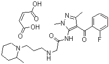 CAS#: 105284-38-6， N-(4-(2-Fluorobenzoyl)-1,3-Dimethyl-1H-Pyrazol-5-Yl)-2-((3-(2-Methyl-Piperidin-1-Yl)Propyl)Amino)-Acetamide (Z)-2-Butenedioate (1:1)
