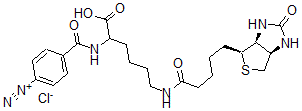 CAS 登录号：105319-12-8， 4-[[6-[5-[(3aR,6S,6aS)-2-氧代-1,3,3a,4,6,6a-六氢噻吩并[3,4-d]咪唑-6-基]戊酰氨基]-1-羟基-1-氧代己烷-2-基]氨基甲酰]偶氮苯氯化物