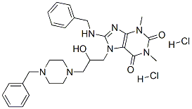 CAS#: 105319-52-6， 8-(Benzylamino)-7-[3-(4-Benzylpiperazin-1-Yl)-2-Hydroxypropyl]-1,3-Dimethylpurine-2,6-Dione Dihydrochloride