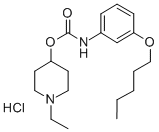 CAS 登录号：105405-71-8， (1-乙基哌啶-1-鎓-4-基)N-(3-戊氧基苯基)氨基甲酸酯氯化物