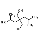 structure of CAS# 10547-96-3, 2,2-Diisobutyl-1,3-Propanediol;2,2-DIHYDROXY-2,2-DIISOBUTYLPROPANE;2,2-Diisobutyl-1,3-propanediol;ZINC01510429