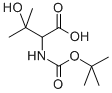 structure of CAS# 105504-72-1, N-[(1,1-Dimethylethoxy)Carbonyl]-3-Methyl-Threonine;2-((Tert-Butoxycarbonyl)Amino)-3-Hydroxy-3-Methylbutanoic Acid;N-BOC-(+/-)-2-AMINO-3-HYDROXY-3-METHYLBUTANOIC ACID;BOC-(RS)-2-AMINO-3-HYDROXY-3-METHYLBUTANOIC ACID