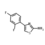 structure of CAS# 105512-80-9, 4-(2,4-Difluorophenyl)-1,3-Thiazol-2-Amine;2-Amino-4-(2,4-difluorophenyl)-1,3-thiazole;2-Amino-4-(2,4-difluorophenyl)thiazole;2-Amino-4-(2,4-difluorphenyl)-thiazol