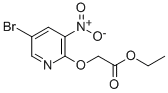 structure of CAS# 105544-30-7, 2-[(5-Bromo-3-Nitro-2-Pyridinyl)Oxy]-Acetic Acid Ethyl Ester;5-Bromo-3-Nitro-Pyridin-2-Yloxy)-Acetic Acid Ethyl Ester;Ethyl 2-(5-Bromo-3-Nitropyridin-2-Yloxy)Acetate