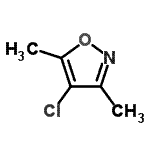 结构式 CAS# 10557-86-5, 4-氯-3,5-二甲基-1,2-恶唑