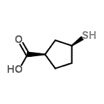 CAS#: 105676-05-9， (1R,3S)-3-Sulfanylcyclopentanecarboxylic Acid