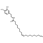 structure of CAS# 105955-11-1, (9Z)-N-[2-(3,4-Dihydroxyphenyl)Ethyl]-9-Octadecenamide;