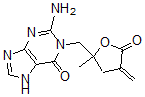 CAS#: 105970-04-5， 2-Amino-1-[(2-Methyl-4-Methylidene-5-Oxooxolan-2-Yl)Methyl]-7H-Purin-6-One
