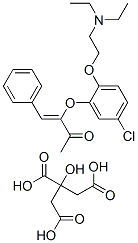 CAS#: 106064-11-3， (Z)-3-(5-Chloro-2-(2-(diethylamino)ethoxy)phenoxy)-4-phenyl-3-buten-2-one citrate