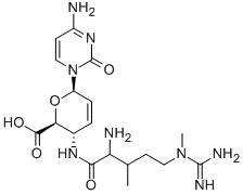 CAS#: 106133-33-9， 3-[[2-Amino-5-(Carbamimidoyl-Methylamino)-3-Methylpentanoyl]Amino]-6-(4-Amino-2-Oxopyrimidin-1-Yl)-3,6-Dihydro-2H-Pyran-2-Carboxylic Acid