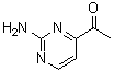 structure of CAS# 106157-82-8, 1-(2-Amino-4-Pyrimidinyl)Ethanone;1-(2-amino-4-pyrimidinyl)ethanone;1-(2-Aminopyrimidin-4-yl)-ethanone;1-(2-azanylpyrimidin-4-yl)ethanone