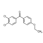 结构式 CAS# 106473-07-8, (3,4-二氯苯基)(4-乙氧基苯基)甲酮