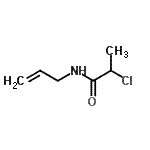 structure of CAS# 106593-37-7, N-Allyl-2-Chloropropanamide;2-chloro-N-prop-2-enylpropanamide;N-allyl-2-chloropropanamide;propanamide, 2-chloro-N-2-propenyl-