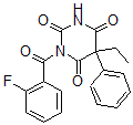 CAS#: 106602-54-4， 5-Ethyl-1-(2-Fluorobenzoyl)-5-Phenyl-1,3-Diazinane-2,4,6-Trione