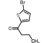 结构式 CAS# 106652-43-1, 1-(5-溴-2-噻吩基)-1-丁酮