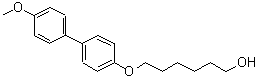 structure of CAS# 106869-53-8, 6-[(4'-Methoxy-4-Biphenylyl)Oxy]-1-Hexanol;4-(6-Hydroxyhexyloxy)-4'-methoxybiphenyl;4-(6-HYDROXYHEXYLOXY)-4-METHOXYBIPHENYL;4-methyloxy-4'-(6-hydroxyhexyloxy)biphenyl