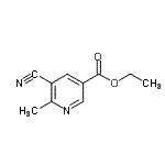结构式 CAS# 106944-54-1, 乙基5-氰基-6-甲基烟酸酯
