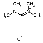 structure of CAS# 1071-38-1, (Dimethylamino)-N,N-Dimethylmethaniminium Chloride;(Dimethylaminomethylene)dimethylammonium chloride;Bis(dimethylamino)carbenium chloride;N,N,N',N'-Tetramethylformamidinium chloride