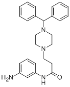 CAS 登录号：107314-43-2， N-(3-氨基苯基)-3-[4-[二(苯基)甲基]哌嗪-1-基]丙酰胺