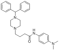 CAS#: 107314-46-5， N-(4-Dimethylaminophenyl)-4-[4-[Di(Phenyl)Methyl]Piperazin-1-Yl]Butanamide