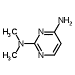 结构式 CAS# 1074-34-6, N2,N2-二甲基-2,4-嘧啶二胺