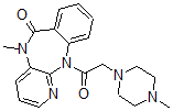 CAS#: 107425-93-4， 5-Methyl-11-[2-(4-Methylpiperazin-1-Yl)Acetyl]Pyrido[2,3-b][1,4]Benzodiazepin-6-One