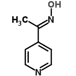 结构式 CAS# 107445-21-6, (1E)-N-羟基-1-(4-吡啶基)乙烷亚胺