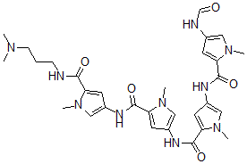 CAS#: 107561-34-2， N-(3-Dimethylaminopropyl)-4-[[4-[[4-[(4-Formamido-1-Methylpyrrole-2-Carbonyl)Amino]-1-Methylpyrrole-2-Carbonyl]Amino]-1-Methylpyrrole-2-Carbonyl]Amino]-1-Methylpyrrole-2-Carboxamide