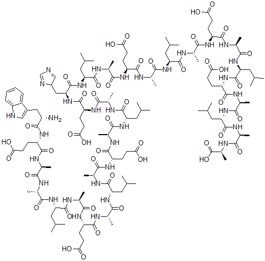CAS#: 107658-43-5， L-Tryptophyl-L-alpha-Glutamyl-L-Alanyl-L-Alanyl-L-Leucyl-L-Alanyl-L-alpha-Glutamyl-L-Alanyl-L-Leucyl-L-Alanyl-L-alpha-Glutamyl-L-Alanyl-L-Leucyl-L-Alanyl-L-alpha-Glutamyl-L-Histidyl-L-Leucyl-L-Alanyl-L-alpha-Glutamyl-L-Alanyl-L-Leucyl-L-Alanyl-L-alpha-Glutamyl-L-Alanyl-L-Leucyl-L-alpha-Glutamyl-L-Alanyl-L-Leucyl-L-Alanyl-L-Alanine