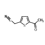 structure of CAS# 107701-61-1, (5-Acetyl-2-Thienyl)Acetonitrile;2-(5-Acetyl-2-thienyl)acetonitrile;2-(5-acetyl-2-thienyl)ethanenitrile;2-(5-acetylthiophen-2-yl)acetonitrile