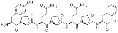structure of CAS# 107936-65-2, (2S)-2-[[(2S)-1-[(2S)-5-Amino-2-[[(2S)-1-[(2S)-5-Amino-2-[[(2S)-1-[(2S)-2-Amino-3-(4-Hydroxyphenyl)Propanoyl]Pyrrolidine-2-Carbonyl]Amino]-5-Oxopentanoyl]Pyrrolidine-2-Carbonyl]Amino]-5-Oxopentanoyl]Pyrrolidine-2-Carbonyl]Amino]-3-Phenylpropanoic Acid;(2S)-2-[[(2S)-1-[(2S)-5-Amino-2-[[(2S)-1-[(2S)-5-Amino-2-[[(2S)-1-[(2S)-2-Amino-3-(4-Hydroxyphenyl)Propanoyl]Pyrrolidine-2-Carbonyl]Amino]-5-Oxo-Pentanoyl]Pyrrolidine-2-Carbonyl]Amino]-5-Oxo-Pentanoyl]Pyrrolidine-2-Carbonyl]Amino]-3-Phenyl-Propanoic Acid;(2S)-2-[[[(2S)-1-[(2S)-5-Amino-2-[[[(2S)-1-[(2S)-5-Amino-2-[[[(2S)-1-[(2S)-2-Amino-3-(4-Hydroxyphenyl)-1-Oxopropyl]-2-Pyrrolidinyl]-Oxomethyl]Amino]-1,5-Dioxopentyl]-2-Pyrrolidinyl]-Oxomethyl]Amino]-1,5-Dioxopentyl]-2-Pyrrolidinyl]-Oxomethyl]Amino]-3-Phenylpropanoic Acid;(2S)-2-[[(2S)-1-[(2S)-5-Amino-2-[[(2S)-1-[(2S)-5-Amino-2-[[(2S)-1-[(2S)-2-Amino-3-(4-Hydroxyphenyl)Propanoyl]Pyrrolidine-2-Carbonyl]Amino]-5-Keto-Pentanoyl]Pyrrolidine-2-Carbonyl]Amino]-5-Keto-Pentanoyl]Pyrrolidine-2-Carbonyl]Amino]-3-Phenyl-Propionic Acid