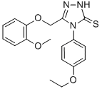 CAS#: 107952-08-9， 4-(4-Ethoxyphenyl)-5-[(2-Methoxyphenoxy)Methyl]-2H-1,2,4-Triazole-3-Thione
