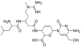 CAS#: 108351-49-1， 6-[4-Amino-5-(Hydroxymethyl)-2-Oxopyrimidin-1-Yl]-3-[[3-[(2-Amino-4-Methylpentanoyl)Amino]-5-(Carbamimidoyl-Methylamino)Pentanoyl]Amino]-3,6-Dihydro-2H-Pyran-2-Carboxylic Acid