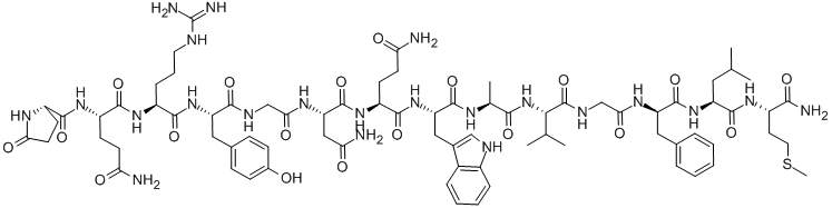 CAS#: 108437-89-4， 5-Oxo-L-Prolyl-L-Glutaminyl-L-Arginyl-L-Tyrosylglycyl-L-Asparaginyl-L-Glutaminyl-L-Tryptophyl-L-Alanyl-L-Valylglycyl-D-Phenylalanyl-L-Leucyl-L-Methioninamide