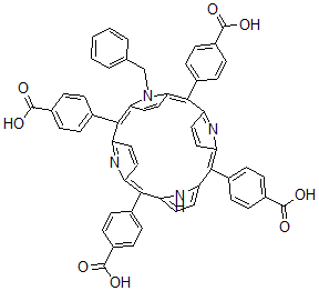 CAS#: 108440-59-1， 4,4',4'',4'''-(21-(Phenylmethyl)-21H,23H-Porphine-5,10,15,20-Tetrayl)Tetrakis-Benzoic Acid