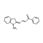 CAS 登录号：108717-10-8， (2E,4Z)-4-(3-甲基-1,3-苯并噻唑-2(3H)-亚基)-1-苯基-2-丁烯-1-酮