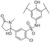 CAS#: 108894-39-9， 2-Chloro-N-[4-Hydroxy-3,5-Di(Propan-2-Yl)Phenyl]-5-(2-Hydroxy-1-Methyl-5-Oxopyrrolidin-2-Yl)Benzenesulfonamide