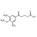 structure of CAS# 109025-26-5, 5-(4-Methoxy-3,5-Dimethylphenyl)-5-Oxopentanoic Acid;5-(3,5-dimethyl-4-methoxyphenyl)-5-oxovaleric acid