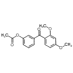 structure of CAS# 109251-36-7, 3-(2,4-Dimethoxybenzoyl)Phenyl Acetate;3-Acetoxy-2',4'-dimethoxybenzophenone