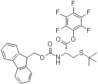 CAS#: 109434-23-3， Pentafluorophenyl N-[(9H-Fluoren-9-Ylmethoxy)Carbonyl]-S-(2-Methyl-2-Propanyl)-L-Cysteinate