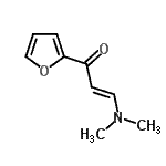 structure of CAS# 109482-86-2, (2E)-3-(Dimethylamino)-1-(2-Furyl)-2-Propen-1-One;(2E)-3-(Dimethylamino)-1-(2-furyl)-2-propen-1-one #;(E)-3-(dimethylamino)-1-(furan-2-yl)prop-2-en-1-one;(E)-3-Dimethylamino-1-furan-2-yl-propenone
