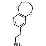 structure of CAS# 109506-57-2, 2-(3,4-Dihydro-2H-1,5-Benzodioxepin-7-Yl)Ethanamine;2-(2H,3H,4H-benzo[b]1,4-dioxepin-7-yl)ethylamine;2-(3,4-dihydro-2H-benzo[b][1,4]dioxepin-7-yl)ethanamine;2-(3,4-Dihydro-2H-benzo[b][1,4]dioxepin-7-yl)-ethylamine