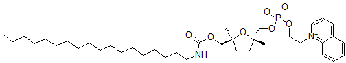 CAS#: 109516-82-7， [(2R,5S)-2,5-Dimethyl-5-(Octadecylcarbamoyloxymethyl)Oxolan-2-Yl]Methyl 2-Quinolin-1-Ium-1-Ylethyl Phosphate
