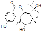 CAS 登录号：109517-72-8， [(3R,3aS,4S,7S,8aR)-3,7-二羟基-8alpha-甲基-6-亚甲基-3-丙-2-基-2,3A,4,5,7,8-六氢-1H-薁-4-基] 4-羟基苯甲酸酯