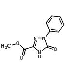 structure of CAS# 109519-47-3, Methyl 5-Oxo-1-Phenyl-2,5-Dihydro-1H-1,2,4-Triazole-3-Carboxylate;Methyl 2,5-dihydro-5-oxo-1-phenyl-1H-1,2,4-;Methyl 2,<wbr>5-dihydro<wbr>-5-oxo-1-<wbr>phenyl-1H<wbr>-1,2,4-tr<wbr>iazole-3-<wbr>carboxyla<wbr>te;triazole-3-carboxylate